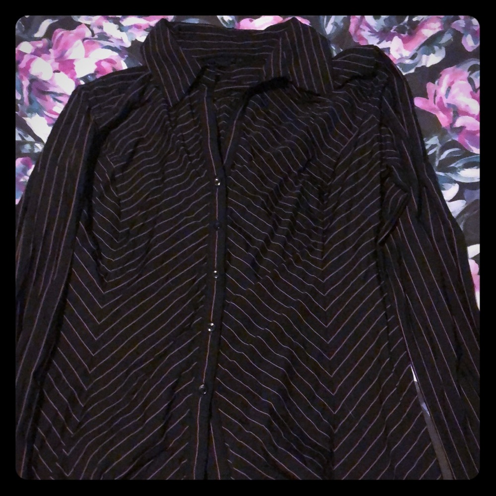 Pink pinstripe top